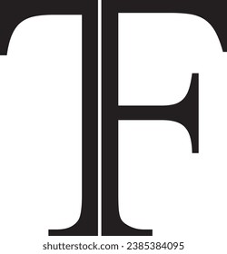 TF letter logo modern design