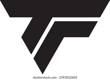 Diseño moderno del logotipo de la letra TF