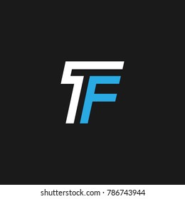 TF letter logo or T F initials design in vector format.