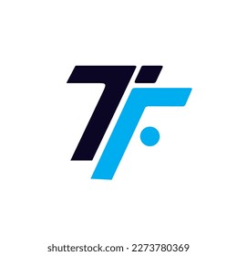 Logo de letra TF vector diseño moderno para usar como logo de aplicación o como empresa de entrega
