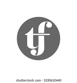 tf letter logo. yf letter logo