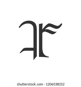 tf letter vector logo