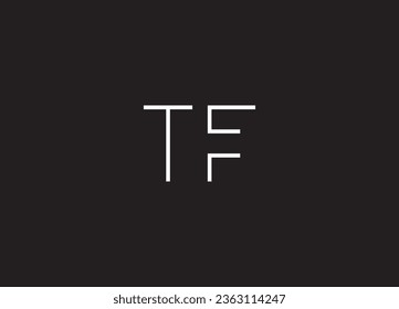 TF letters Initials Monogram logo design