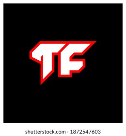 Diseño del logotipo TF, diseño inicial de letra TF con estilo de ciencia ficción. Logo de TF para juegos, deportes, tecnología, digital, comunitaria o empresarial. T F portan letra moderna del alfabeto italiano. Tipografía de estilo urbano.