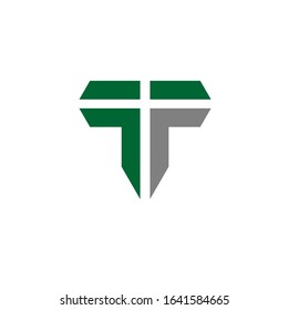 TF logo design vector sign template