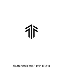 tf logo latterr vektor templete