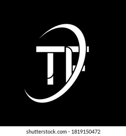 logotipo de TF. T F diseño. Letra blanca TF. Diseño del logotipo de letras TF/T F. Letra inicial del logotipo del monograma superior del círculo TF enlazado.	