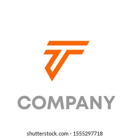 TF logo vector design sign template