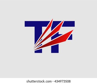 TF Logo. Vector Graphic Branding Letter Element
