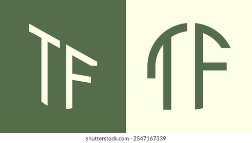 TF modern initial letter logo design vector bundle. It will be suitable for which company or brand name start those initial.