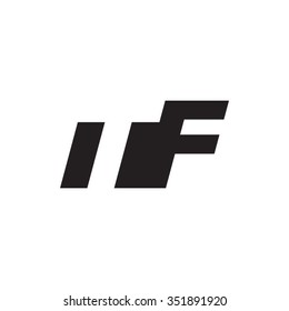 TF negative space letter logo