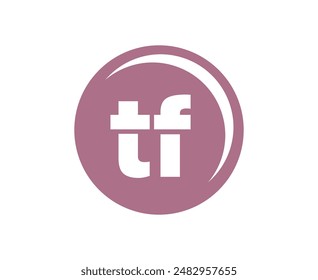 TF Sport-Emblem oder Team-Logo. Balllogo mit einer Kombination aus Anfangsbuchstabe T und F für Bälle Shop, Sportunternehmen, Training, Club-Abzeichen. Vektorillustration.