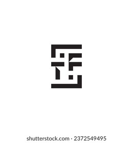 TF square concept retro logo in high quality professional design that will print well across any print media