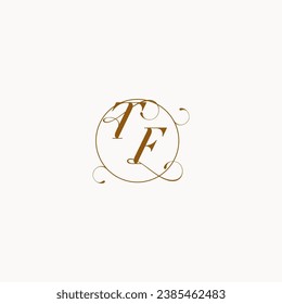 TF uniquely wedding logo symbol of your marriage and you can use it on your wedding stationary