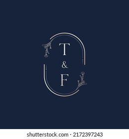 TF wedding initial logo letters in high quality professional design that will print well across any print media