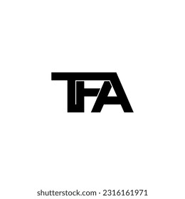 tfa typography letter monogram logo design