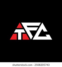 TFC Dreieck Buchstaben Logo-Design mit Dreieck-Form. TFC Dreieck Logo Design Monogramm. TFC Dreieck Vektor Logo Vorlage mit roter Farbe. TFC Dreieckslogo Einfaches, elegantes und luxuriöses Design.