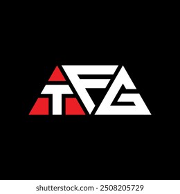 TFG Dreieck Buchstaben Logo-Design mit Dreieck-Form. TFG Dreieck Logo Design Monogramm. TFG Dreieck Vektor Logo Vorlage mit roter Farbe. TFG Dreieckslogo Einfaches, elegantes und luxuriöses Design.