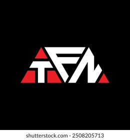 TFN Dreieck Buchstaben Logo-Design mit Dreieck-Form. TFN Dreieck Logo Design Monogramm. TFN Dreieck Vektor Logo Vorlage mit roter Farbe. TFN-Dreieck-Logo Einfaches, elegantes und luxuriöses Design.