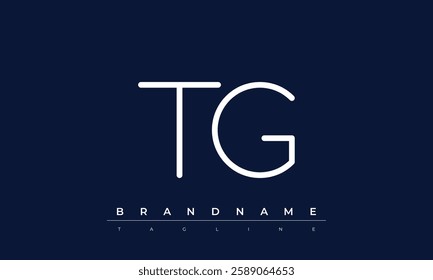 TG Abstract letter logo. This logo icon incorporate with abstract shape in the creative way