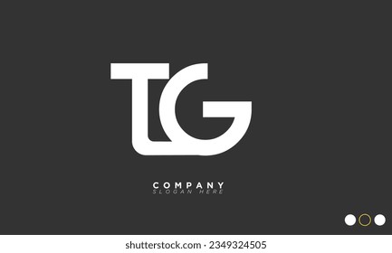 TG letras alfabéticas Iniciales logotipo de monograma GT, T y G