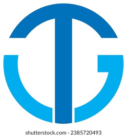diseño del logotipo del icono de círculo TG, logotipo del archivo vector, 