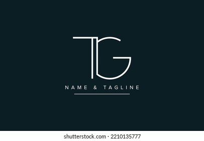 TG or GT Abstract initial monogram letter alphabet logo