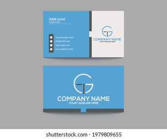 TG or Gt Abstract Letter Initial  Vector Logo Design Template and Creative  Modern Vector and Clean Business Card Template

