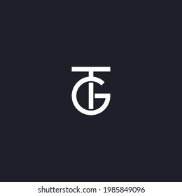 TG GT letter initial logo vector icon illustration