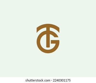 TG GT logo design vector template