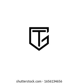 TG GT logo icon design template elements