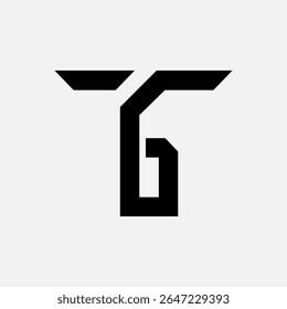 TG GT minimal modern logo design perfect for branding, business identity, digital, and professional use.