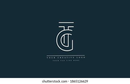 TG, GT, T, G abstract vector logo monogram template