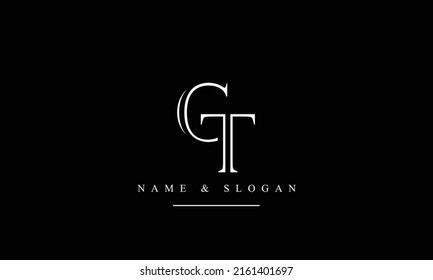 TG, GT, T, G abstract letters logo monogram