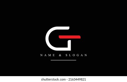 TG, GT, T, G abstract letters logo monogram
