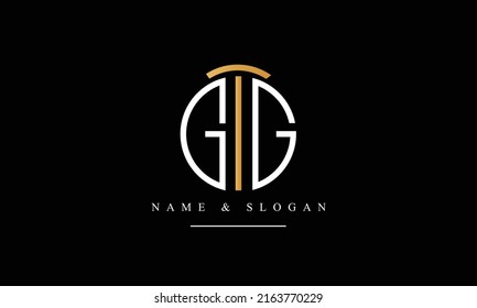 TG, GT, T, G abstract letters logo monogram