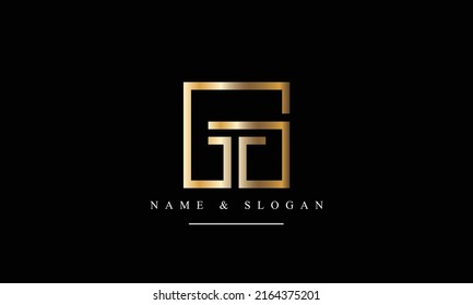 TG, GT, T, G abstract letters logo monogram