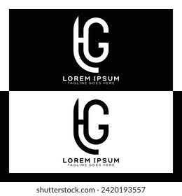TG initial letter logo. Alphabet T and G pattern design monogram