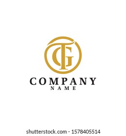 TG INITIAL logo design icon luxury