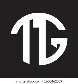 Tg Initial Logo Design Monogram Isolated Stock Vector (Royalty Free ...