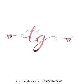 TG Initial logo handwriting modern luxury fashion