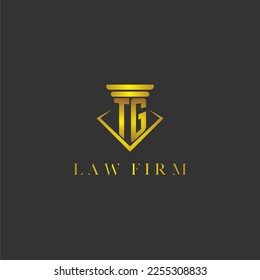 TG initial monogram logo for lawfirm with creative polygon design
