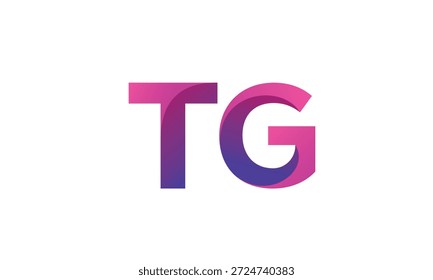 TG Letter Gradient Monogram Logo for Modern Business Branding