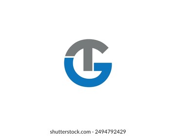 TG Letter Logo Design with Creative Modern vector iicon template