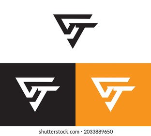 TG Letter Logo Design. Initial letters TG logo icon