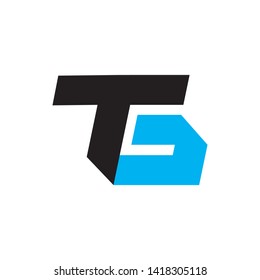 TG letter logo design vector image illustration