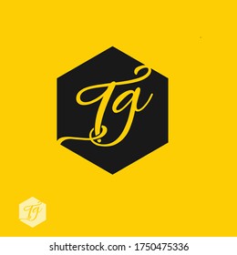 TG letter logo or T G initials design in vector format.