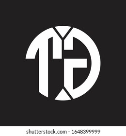 TG Logo monogram with piece circle ribbon style