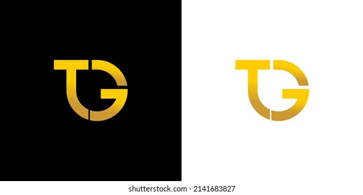 Plantilla de vectores monograma con logotipo TG.G LOGO