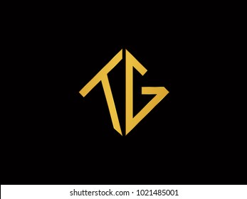 TG square shape Gold color logo